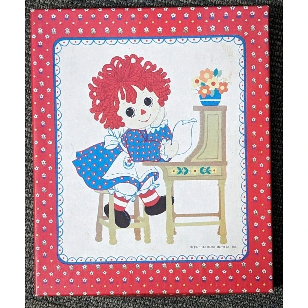 Vtg 1976 Raggedy Ann Stationery Set by Hallmark Bobbs- Merrill Paper Envelopes